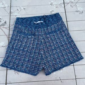 Zara Blue Tweed Women's Shorts